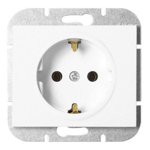 Gniazdo pojedyncze p/t 2P+Z Schuko Onyx, 16A, 250V, PT-17O, biały