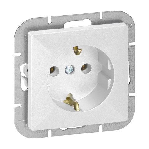 Gniazdo pojedyncze p/t 2P+Z Schuko Pearl, 16A, 250V, PT-17P, biały
