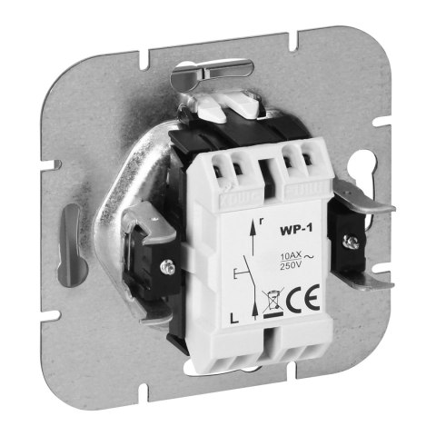 Łącznik jednobiegunowy p/t z podświeleniem Pearl, 10A, 250V, WP-1P/S, biały
