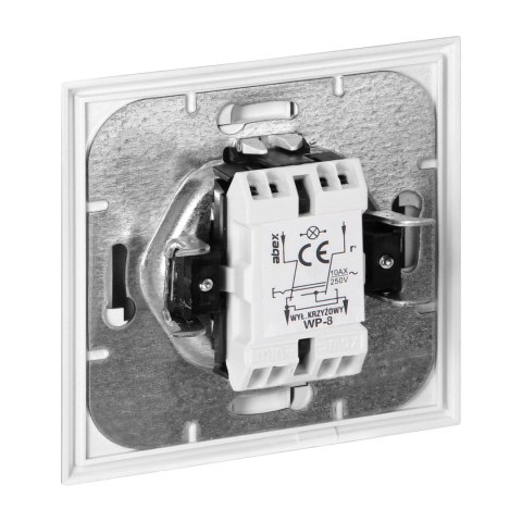 Łącznik krzyżowy p/t Luna, 10A, 250V, WP-8L, biały