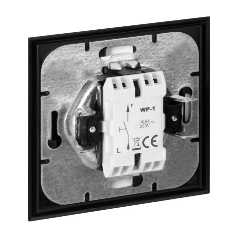 Łącznik p/t jednobiegunowy Luna, 10A, 250V, WP-1L, czarny