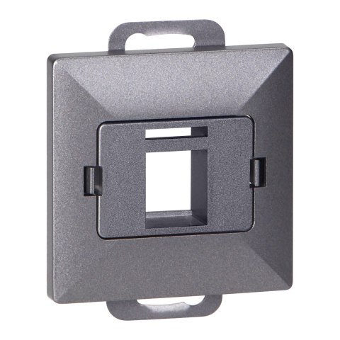 Płytka czołowa + 1xRJ45 Pearl, PC+ARJ45/P1, antracyt