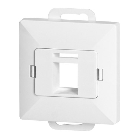 Płytka czołowa + 1xRJ45 Pearl, PC+ARJ45/P1, biały