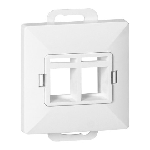 Płytka czołowa + 2xRJ45 Pearl, PC+ARJ45/P2, biały