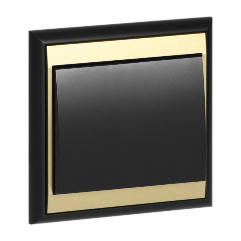 Przycisk dzwonek p/t Luna, 10A, 250V, WP-6/7L, czarny/złoty
