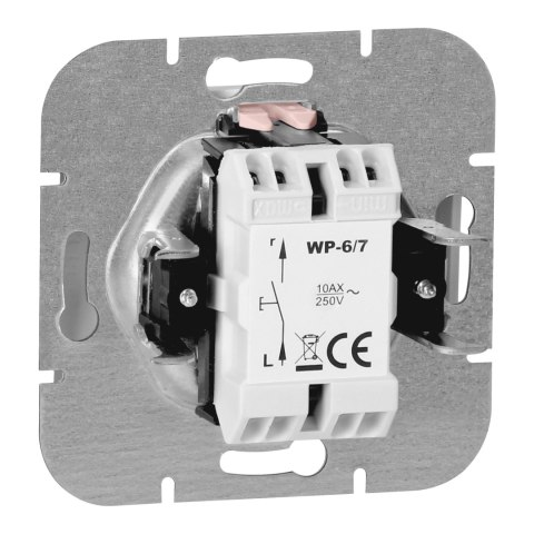 Przycisk dzwonek p/t Onyx, 10A, 250V, WP-6/7O, biały