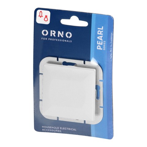 Przycisk dzwonek p/t Pearl, 10A, 250V, WP-6/7P, biały