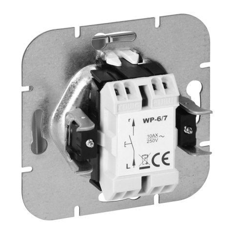 Przycisk dzwonek p/t Pearl, 10A, 250V, WP-6/7P, biały