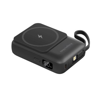 POWERBANK indukcyjny Kruger&Matz 10000 mAh magnetyczny z kablem czarny