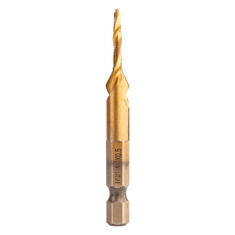 Wiertło gwintujące HSS TiN, M3 x 0.5 mm, Hex