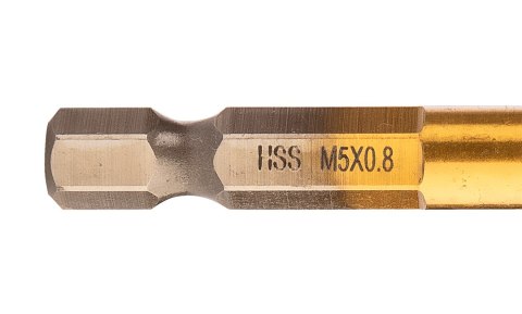Wiertło gwintujące HSS TiN, M5 x 0.8 mm, Hex