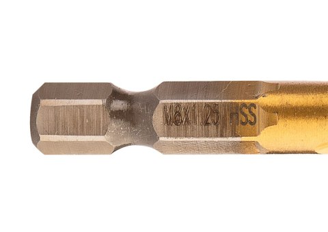 Wiertło gwintujące HSS TiN, M8 x 1.25 mm, Hex