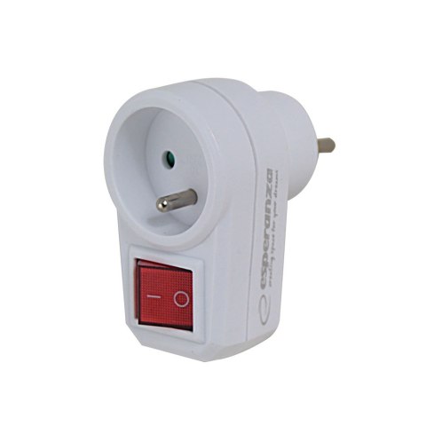 ELK301W Esperanza rozgałęźnik elektr. 1 gn. wł. biały