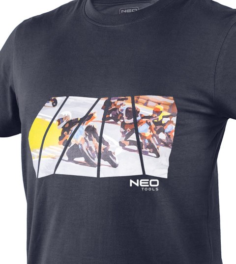 T-shirt z nadrukiem, motor, rozmiar XXL