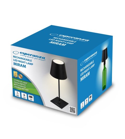 ELD119K Esperanza lampka biurkowa led miram czarna