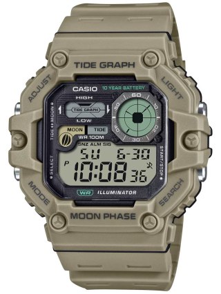 Casio ZEGAREK MĘSKI CASIO Digital Moonphase WS-1700H-5AVDF