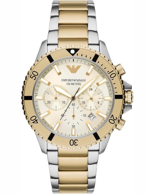Emporio Armani ZEGAREK MĘSKI EMPORIO ARMANI AR11606 Two-Tone Chronograph + BOX