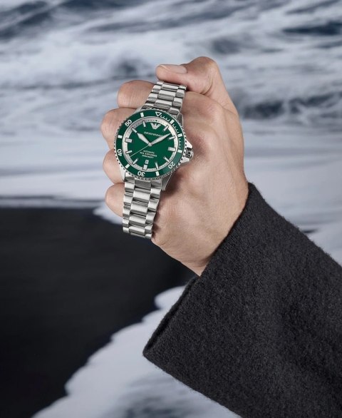 Emporio Armani ZEGAREK MĘSKI EMPORIO ARMANI AR60080 Sea Explorer AUTOMATIC (zi110b) + BOX