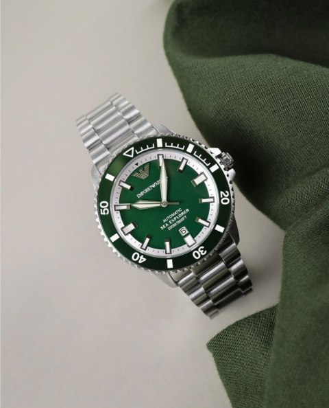 Emporio Armani ZEGAREK MĘSKI EMPORIO ARMANI AR60080 Sea Explorer AUTOMATIC (zi110b) + BOX