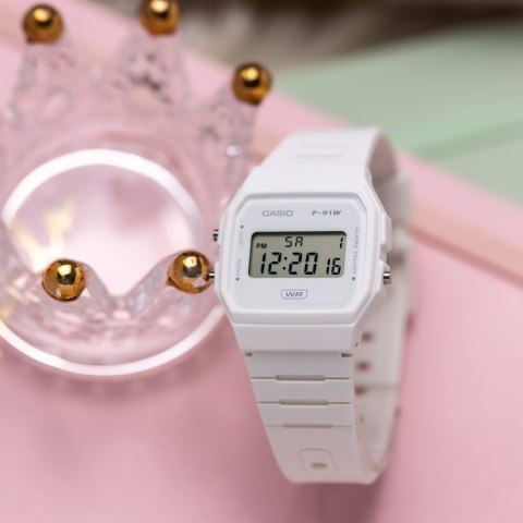 Casio ZEGAREK MĘSKI CASIO F-91WB-7A + BOX