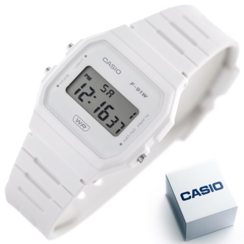 Casio ZEGAREK MĘSKI CASIO F-91WB-7A + BOX