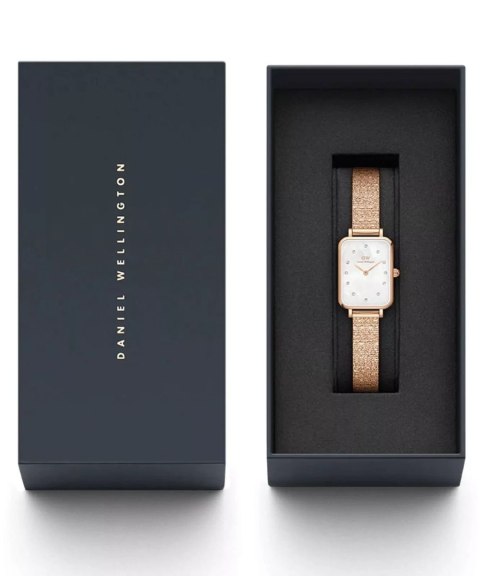 Daniel Wellington ZEGAREK DAMSKI DANIEL WELLINGTON Quadro Lumine Pressed Piano 20mm DW00100578 + BOX (zw519b)