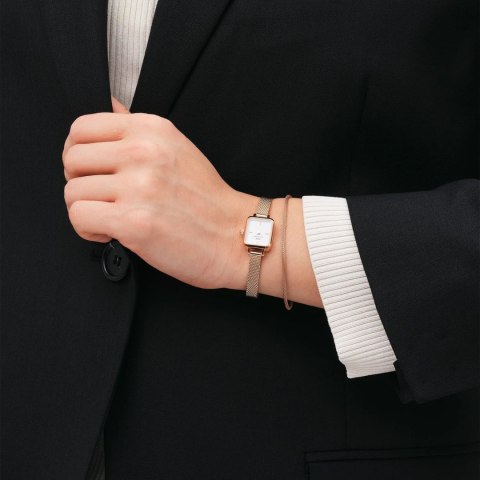Daniel Wellington ZEGAREK DAMSKI DANIEL WELLINGTON Quadro Mini Melrose 15mm DW00100727 + BOX (zw524c)