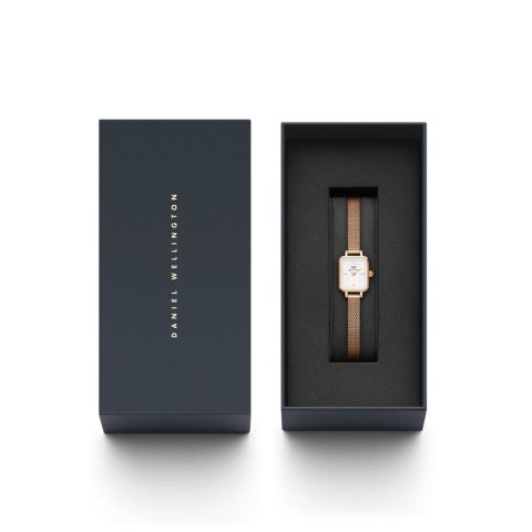Daniel Wellington ZEGAREK DAMSKI DANIEL WELLINGTON Quadro Mini Melrose 15mm DW00100727 + BOX (zw524c)