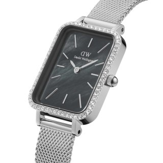 Daniel Wellington ZEGAREK DAMSKI DANIEL WELLINGTON Quadro Silver Mesh DW00100667 + BOX (zw519k)