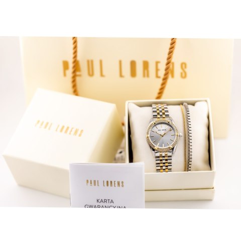 Paul Lorens KOMPLET PREZENTOWY DAMSKI PAUL LORENS - Zegarek + bransoletka (zg543e)