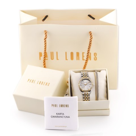 Paul Lorens KOMPLET PREZENTOWY DAMSKI PAUL LORENS - Zegarek + bransoletka (zg543e)