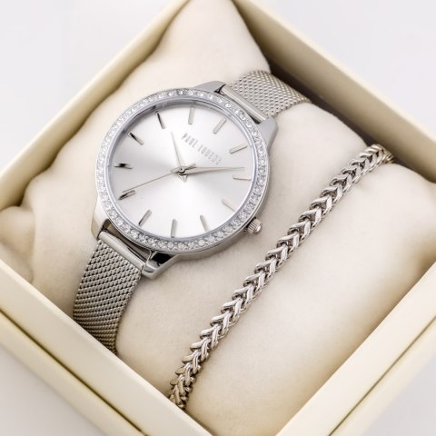 Paul Lorens KOMPLET PREZENTOWY DAMSKI PAUL LORENS - Zegarek + bransoletka (zg545f)