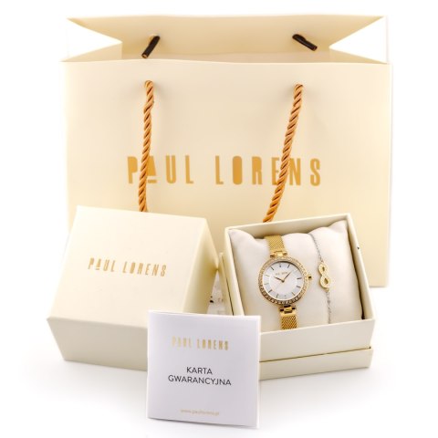 Paul Lorens KOMPLET PREZENTOWY DAMSKI PAUL LORENS - Zegarek + bransoletka (zg546e)