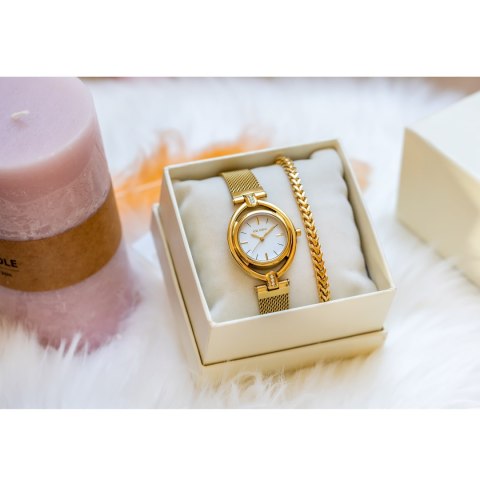 Paul Lorens KOMPLET PREZENTOWY DAMSKI PAUL LORENS - Zegarek + bransoletka - (zg555f)