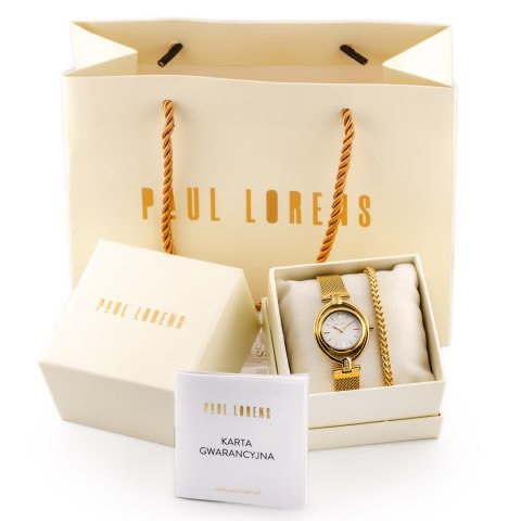 Paul Lorens KOMPLET PREZENTOWY DAMSKI PAUL LORENS - Zegarek + bransoletka - (zg555f)