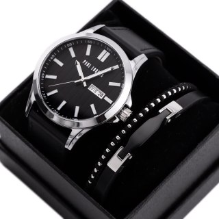 Paul Lorens KOMPLET PREZENTOWY MĘSKI PAUL LORENS - Zegarek + Bransoletka (zg374e)