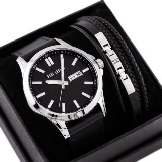 Paul Lorens KOMPLET PREZENTOWY MĘSKI PAUL LORENS - Zegarek + Bransoletka (zg374f)