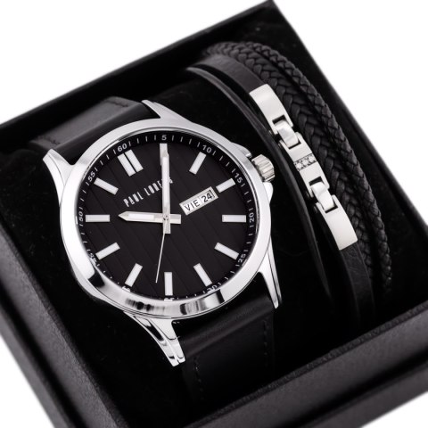 Paul Lorens KOMPLET PREZENTOWY MĘSKI PAUL LORENS - Zegarek + Bransoletka (zg374f)