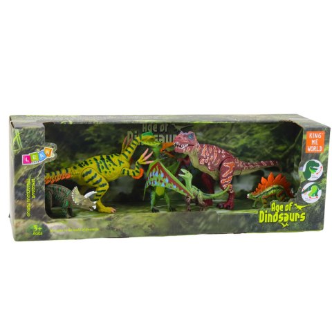 Zestaw Figurek Dinozaury Ruchome Nogi Paszcze 6szt