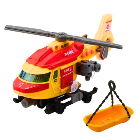 Helikopter Ratunkowy Nosze Hak Wciągarka Napęd Światła Dźwięki Mix