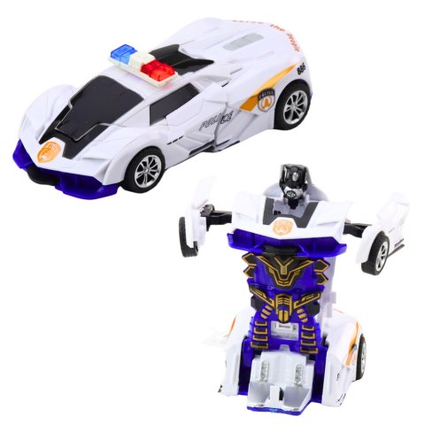 Auto Robot 2w1 Sportowy Samochód Policyjny Napęd Mix