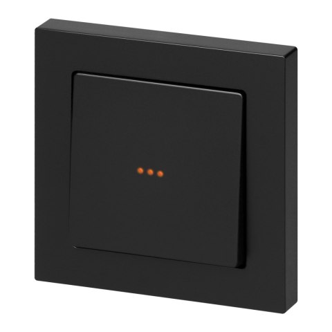 Łącznik jednobiegunowy p/t z podświeleniem Malta, 10A, 250V, WP-1M/S, czarny mat