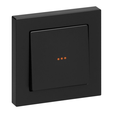 Łącznik jednobiegunowy p/t z podświeleniem Malta, 10A, 250V, WP-1M/S, czarny mat