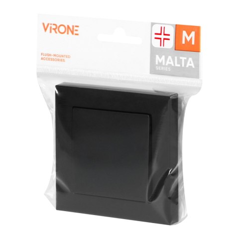 Łącznik krzyżowy p/t Malta, 10A, 250V, WP-8M, czarny mat