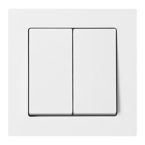 Łącznik p/t świecznikowy z podświeleniem Malta, 10A, 250V, WP-2M/S, biały