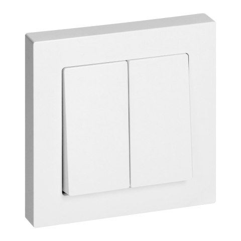 Łącznik p/t świecznikowy z podświeleniem Malta, 10A, 250V, WP-2M/S, biały