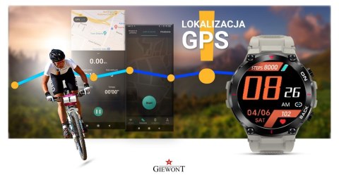 Giewont Smartwatch GIEWONT Pionier GPS GW460-3 - Light Stone