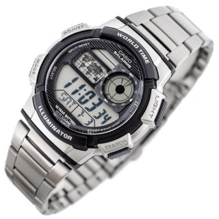 Casio ZEGAREK MĘSKI CASIO AE-1000WD 1A (zd073h) - WORLD TIME + BOX