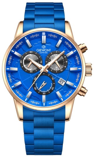 Giewont Zegarek Męski Giewont Chronograph Sapphire Niebieski GW4580-B5