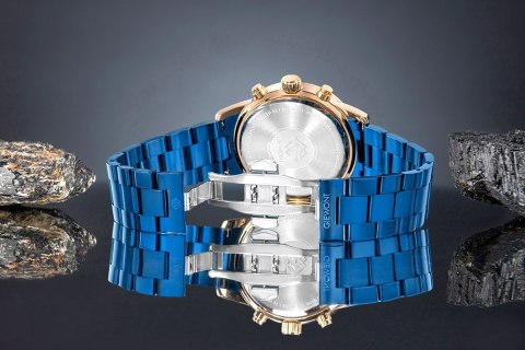 Giewont Zegarek Męski Giewont Chronograph Sapphire Niebieski GW4580-B5